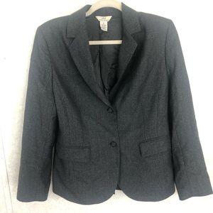 Brooks Brothers 346 100% Wool Two-Button Blazer Dark Gray Size 8